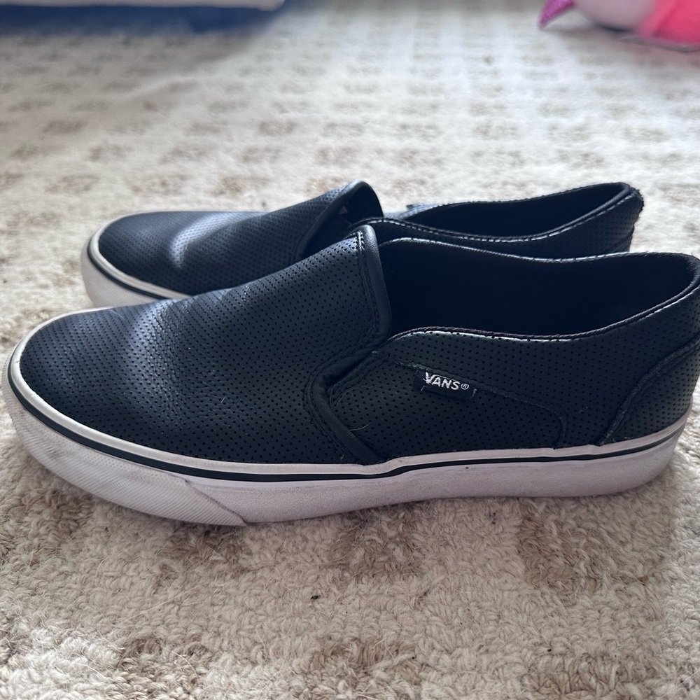 Black Leather Vans